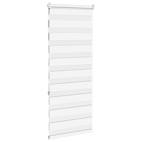 vidaXL Rullgardin zebra vit 60x150 cm tyg bredd 55,9 cm polyester