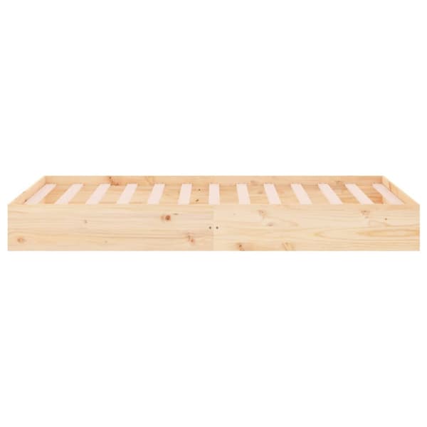 vidaXL Sängram massivt trä 90x200 cm