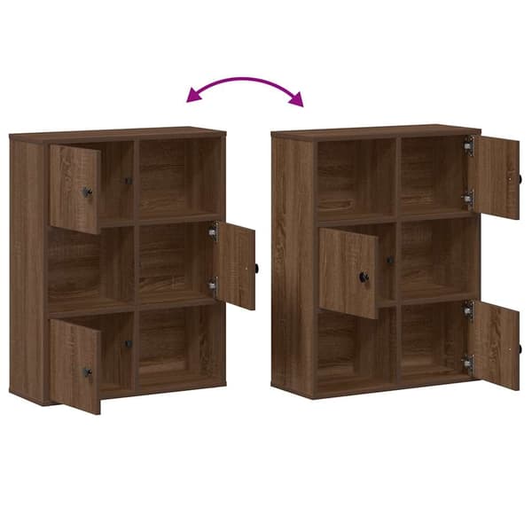 vidaXL Bokhylle brun eik 60x24x76,5 cm konstruert tre