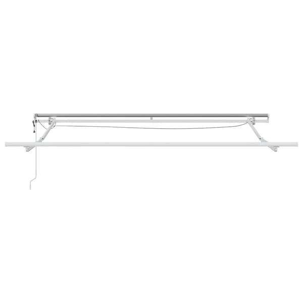 vidaXL Infällbar Markis Röd och Vit 350 x 250 cm Polyester och Metall