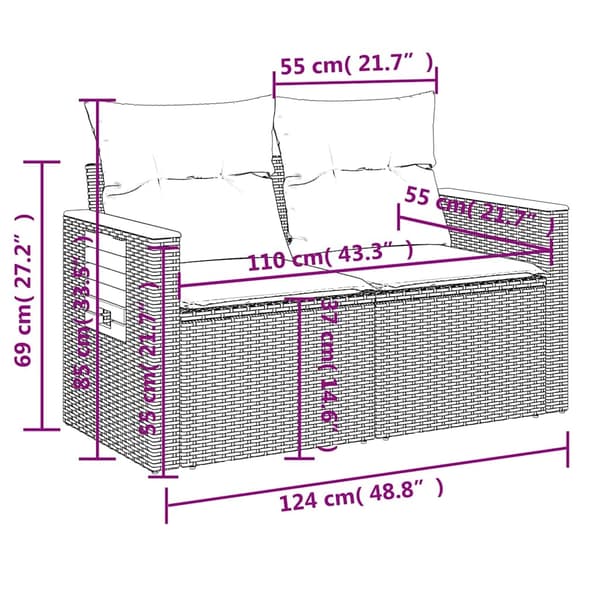 vidaXL Hodegavl 120 cm heltre eik