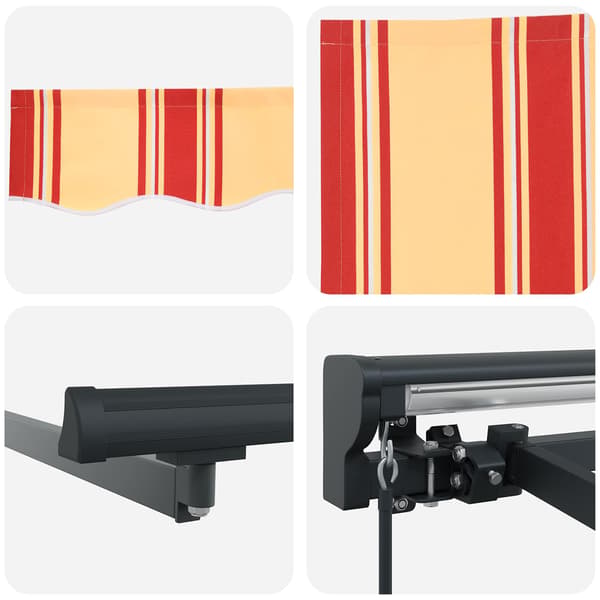 vidaXL Markiseramme Flerfarget 400 × 300 cm Polyester med PU-belegg