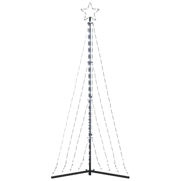 vidaXL LED julgran 339 LEDs kallvit 180 cm