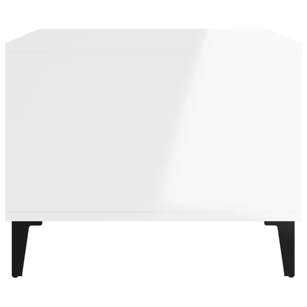 vidaXL Soffbord vit högglans 60x50x40 cm konstruerat trä