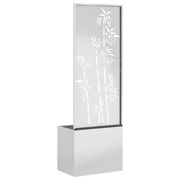 vidaXL Trädgårds integritetsskärm Silver 50 x 140 cm Galvaniserat stål