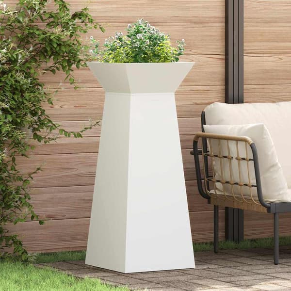 vidaXL Søyleplanter Hvit 40 x 40 x 100 cm