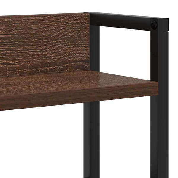 vidaXL Lagringshodegavl med hylle brun eik 75 cm Konstruert tre