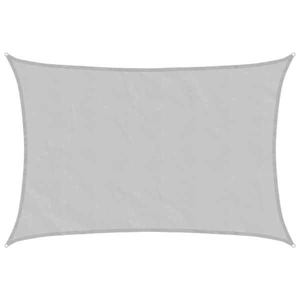 vidaXL Solseil lysegrå 6x5 m 100% polyester oxford
