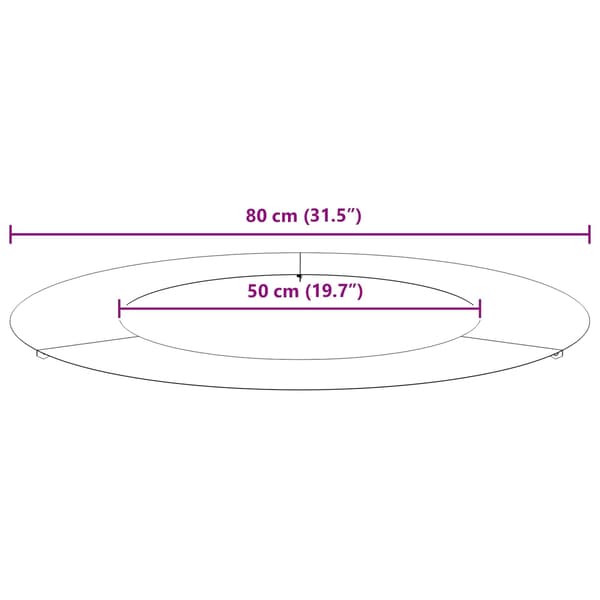 vidaXL lämplig för Flat Trädringar 5 pcs Brun Ø50 / 80 cm
