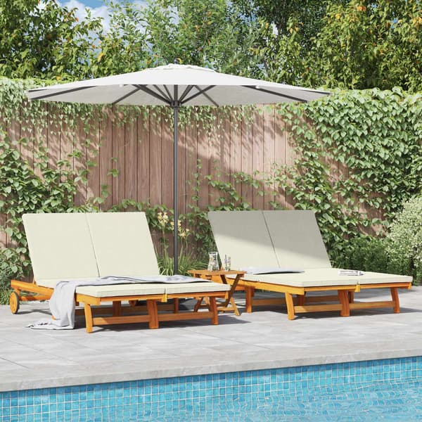 vidaXL Solstol Brun 125 x 200 x 84 cm Solid akasietre