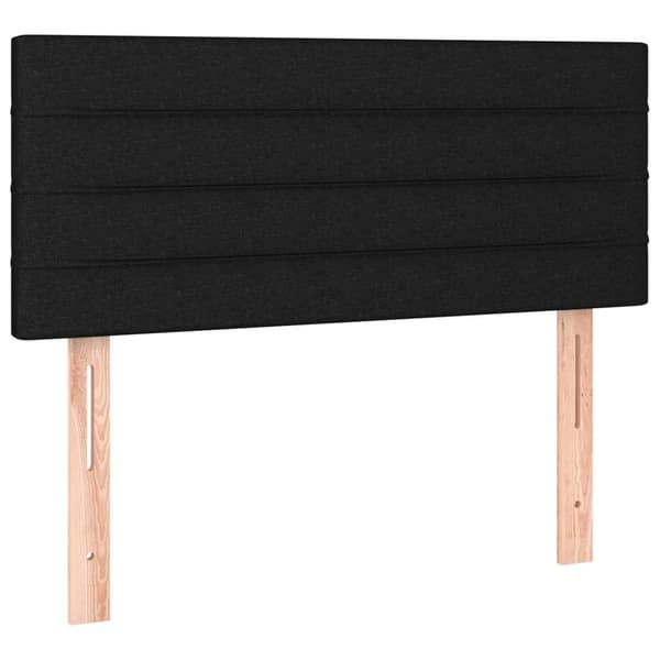 vidaXL Ramsäng med madrass svart 80x200 cm tyg
