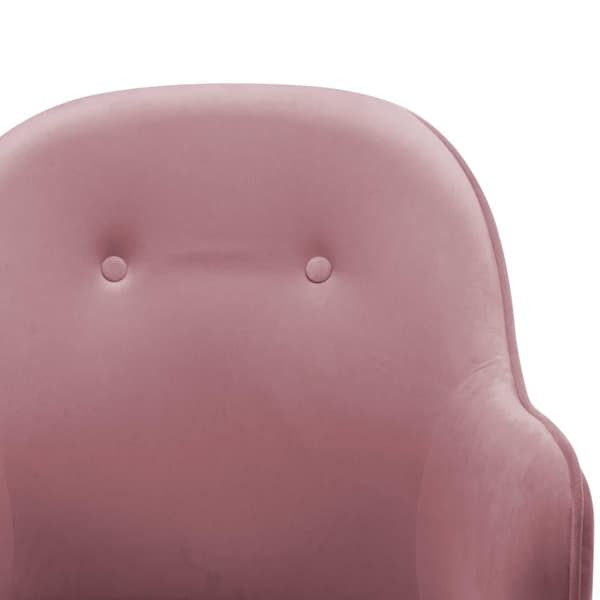 vidaXL Gungstol rosa sammet