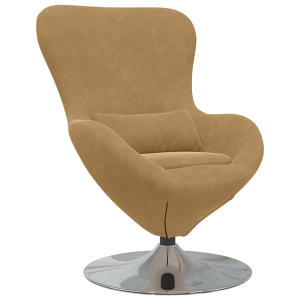 vidaXL Äggstol Ljusbrun 63 x 73 x 90 cm Sammet