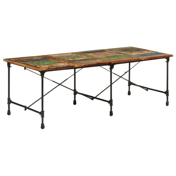 vidaXL Spisebord 220x90x77 cm gjenvunnet heltre