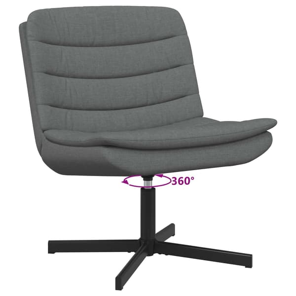 vidaXL Skrivstol Mörkgrå 63 x 75 x 76 cm tyg