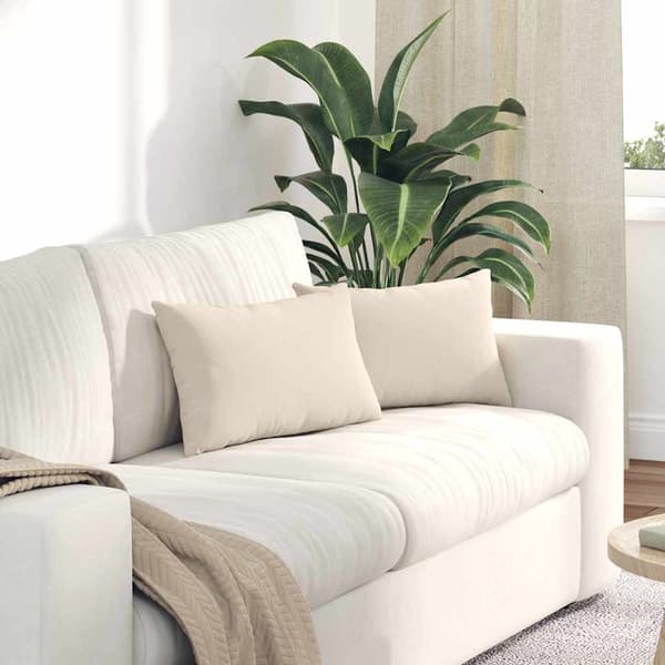 vidaXL Soffkuddar 2 st Beige 50 x 30 cm tyg