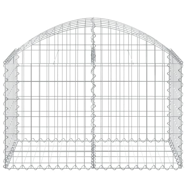 vidaXL Gabion bågformad 100x50x60/80 cm galvaniserat järn