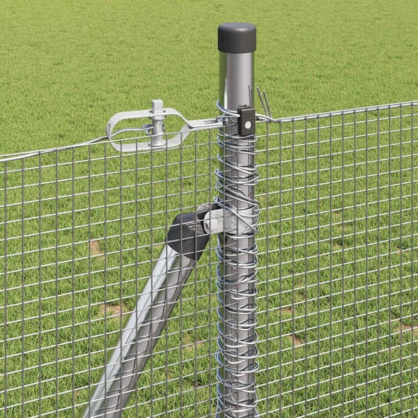 vidaXL Gjerde med innlegg. sølv 0.8 x 10 m Stål