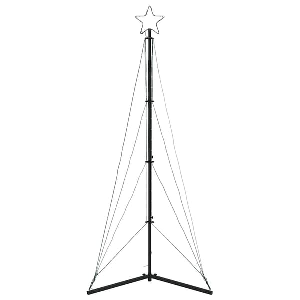 vidaXL LED julgran 363 LEDs kallvit 182 cm