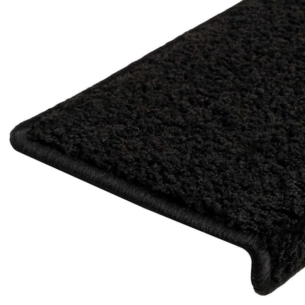 vidaXL Trappematter 20 stk 65x21x4 cm svart rektangulær kant