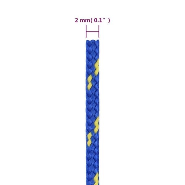 vidaXL Båtlina blå 2 mm 500 m polypropen