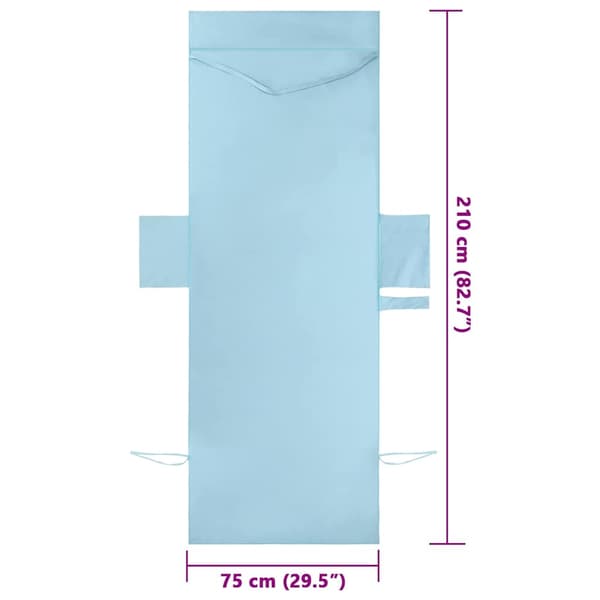 vidaXL Solstolshanddukar 2 st Blå 210 x 75 cm Polyester och polyamid