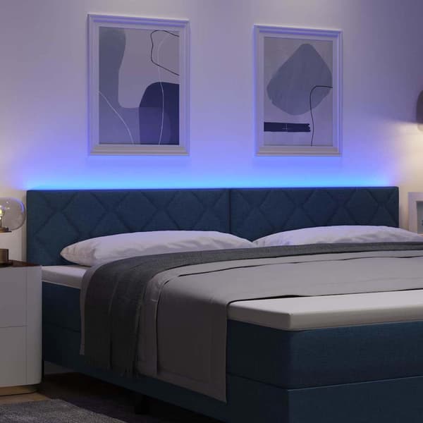 vidaXL LED huvuddyna Blå 200 cm tyg