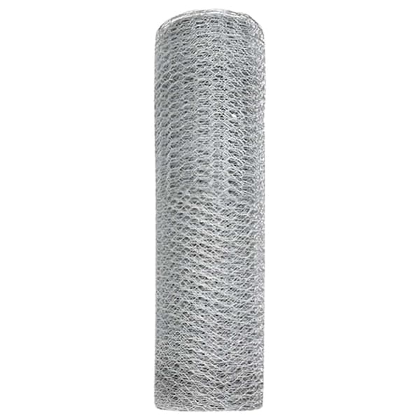vidaXL Hexagonstängsel Silver 0,4 x 25 m Galvaniserat stål