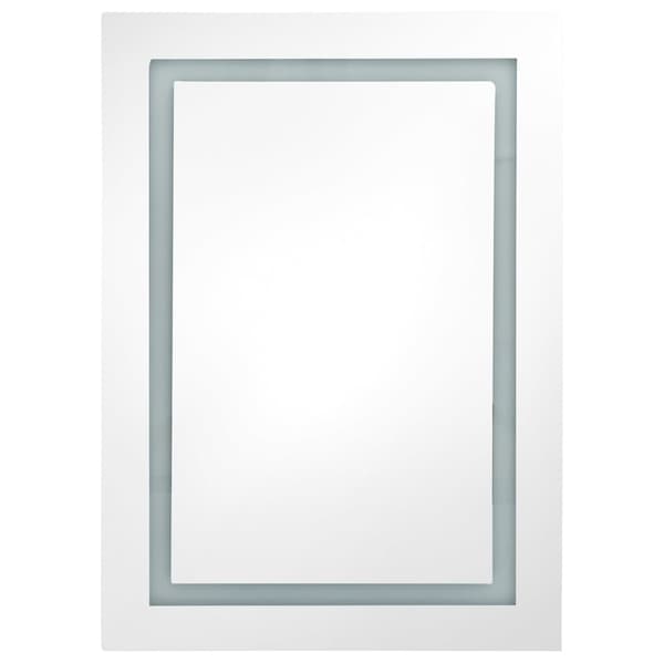 vidaXL LED-speilskap til bad grå 50x13x70 cm
