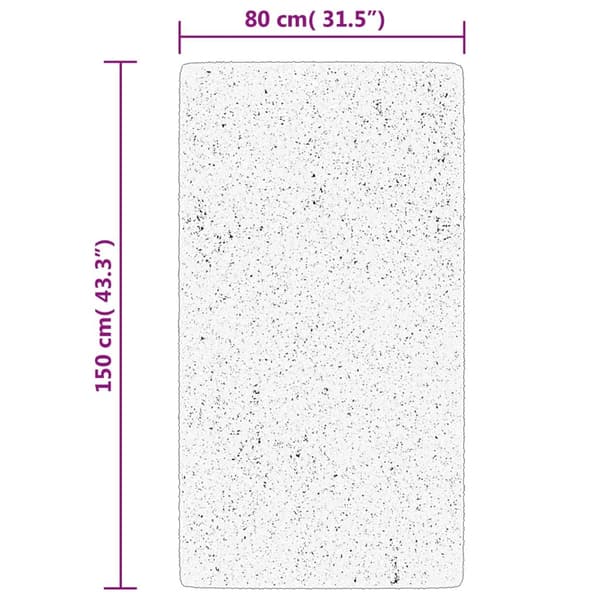 vidaXL Matta ISTAN långluggad glansig grå 80x150 cm