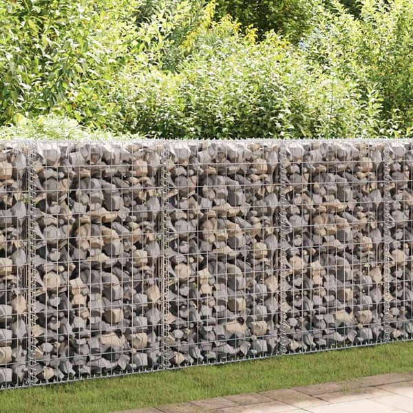 vidaXL Gabionmur galvaniserat stål 150x60x100 cm