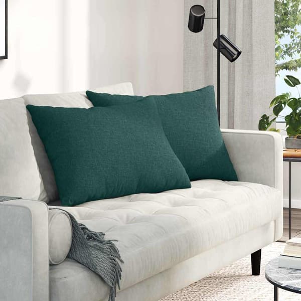 vidaXL Soffkuddar 2 st Mörkgrön 70 x 50 cm tyg