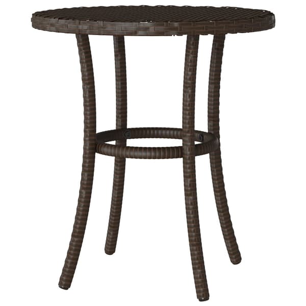 vidaXL Bistrogrupp med dynor 3 delar brun konstrotting
