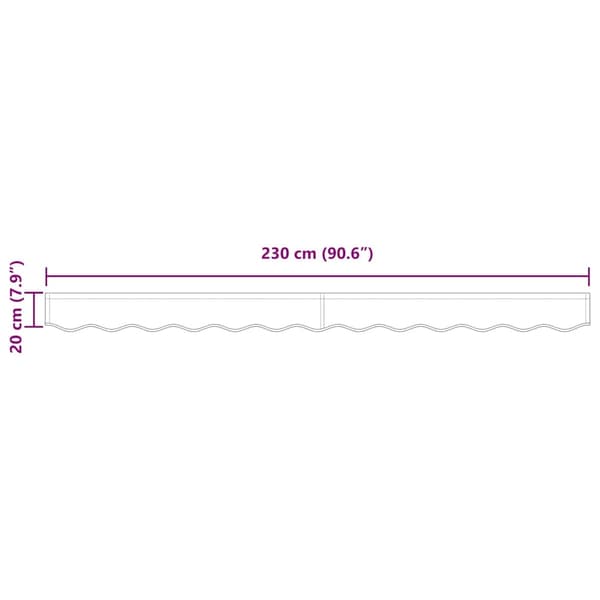 vidaXL Markiseduk Antrasitt 2.3 x 0.2 m Lerret