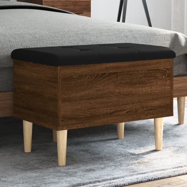 vidaXL Oppbevaringsbenk brun eik 62x42x46 cm konstruert tre