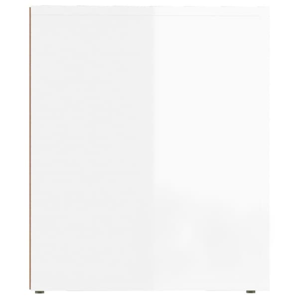 vidaXL Sängbord vit högglans 40x35x47 cm