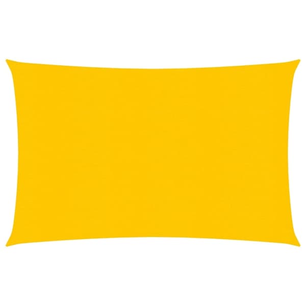 vidaXL Solseil 160 g/m² rektangulær gul 3,5x5 m HDPE