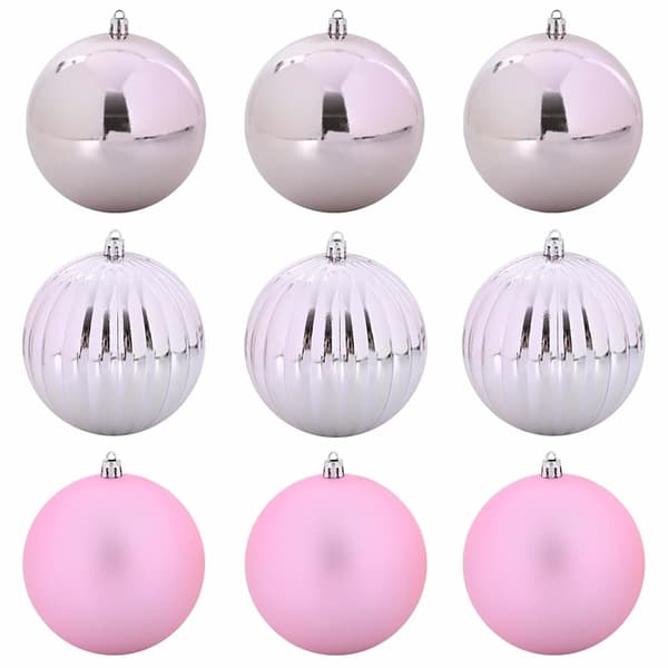 vidaXL Julekulsett XL 9 pcs Rosa Plast