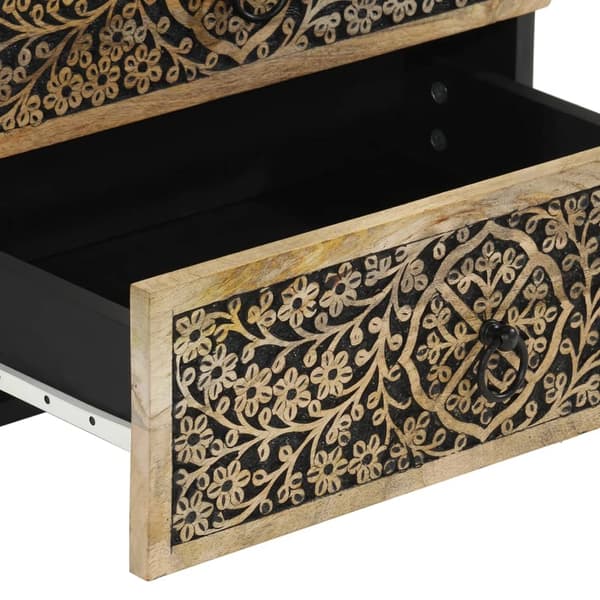 vidaXL Nattbord 50x33x60 cm heltre mango
