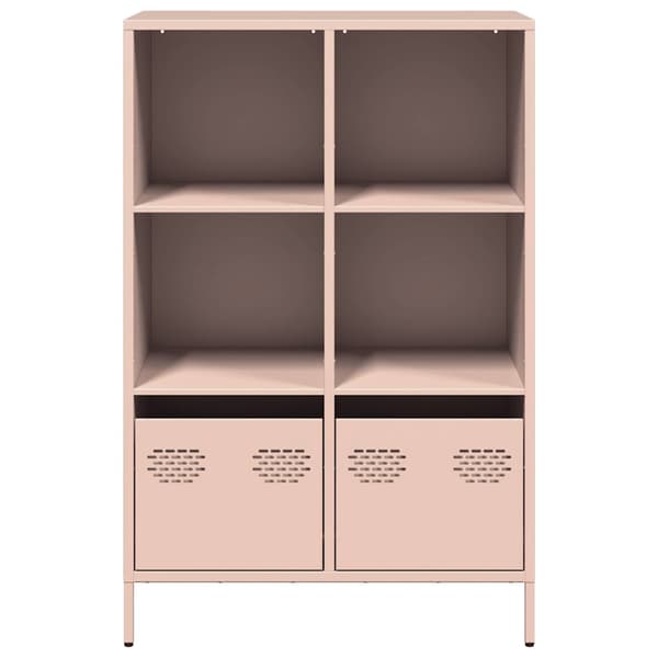 vidaXL Högskåp rosa 68x39x103,5 cm stål