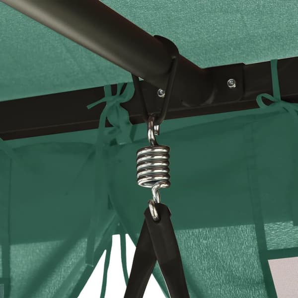 vidaXL Paviljong med hammock grön tyg&stål