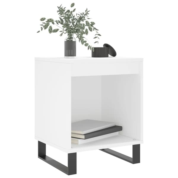 vidaXL Sängbord vit 40x35x50 cm konstruerat trä