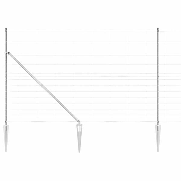 vidaXL Stängselstolpe Galvaniserad 50 x 1,5 m Stål