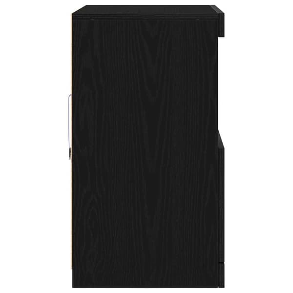 vidaXL Sideboard Svart ek Konstruerat trä Medium Hyllor