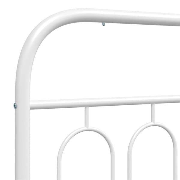 vidaXL Utskiftbar sengegavl i metall hvit 80 cm
