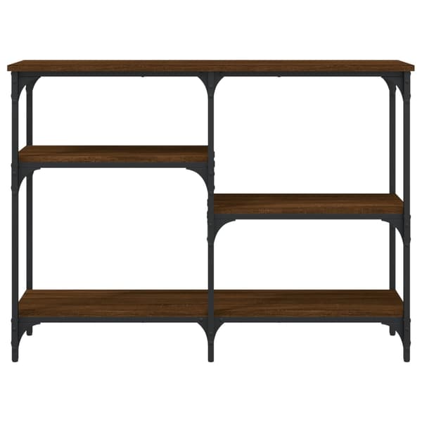 vidaXL Konsollbord brun eik 102x29x75 cm konstruert tre