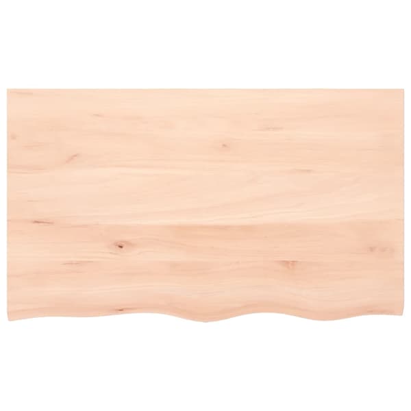 vidaXL Bordplate 100x60x2 cm ubehandlet heltre eik