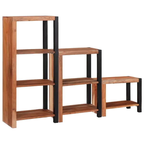 vidaXL Bokhylle 3 pcs Brun 50 x 30 x 110 cm Solid akasietre