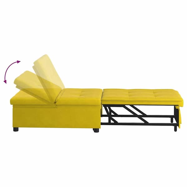vidaXL Soffsäng Gul 194 x 67 x 82 cm Sammet