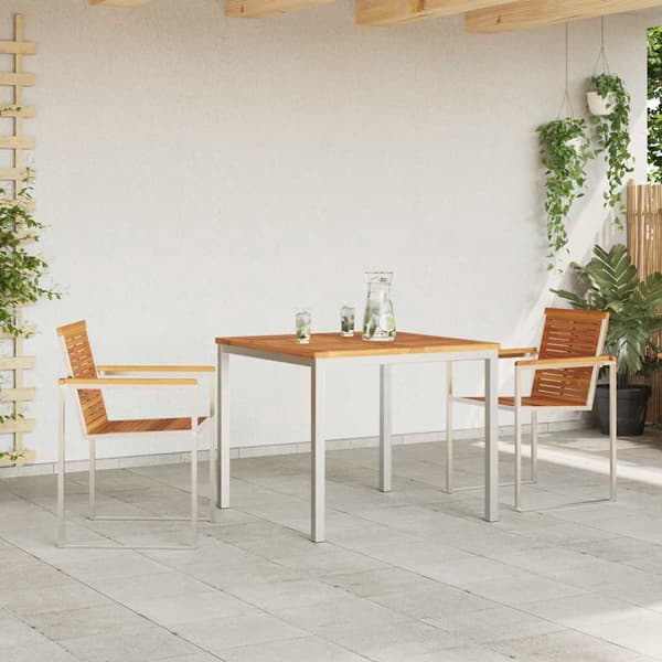 vidaXL Hage Spisegruppe 3 pcs Brun Solid akasietre